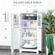 image 4 of kleankin Bathroom Floor Storage Cabinet Standing Unit Kitchen Cupboard W/ Doors