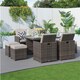 image 7 of Direct Wicker 9 Pieces Outdoor Rattan Garden Dining Table and Chair Set