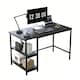 image 1 of MCC Direct Computer Desk with 2 adjustable shelves 100cm Chicago Black | Black