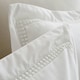 image 3 of Bianca Oxford Lace Trim 200 Thread Count Cotton Duvet Cover Set White | White | Super King