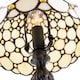 image 4 of Traditional Amber Stained Glass Tiffany Table Lamp with Multiple Circular Beads | Orange