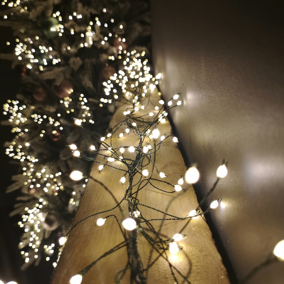 image 1 of 2.7m Warm White LEDs Green Garland Wire Light Christmas Decoration with Timer