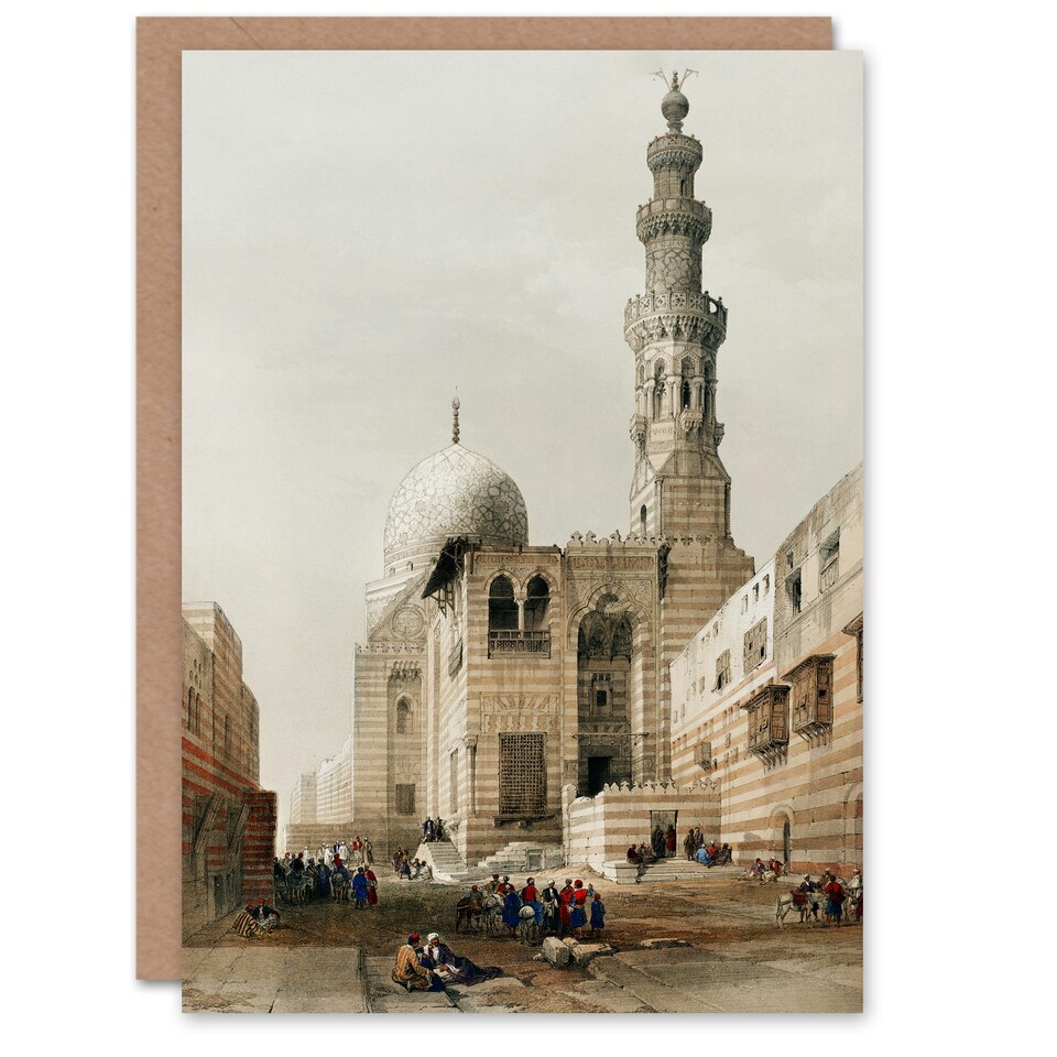 image 1 of David Roberts Art Card Tombs of the Khalifs at Cairo