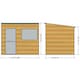 image 2 of Pent Single Door Tongue and Groove Garden Shed Workshop Approx 8 x 6 Feet Brown