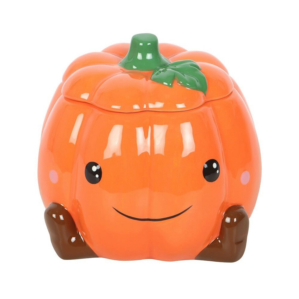 image 1 of Cute Smiling Pumpkin Oil Burner and Wax Warmer