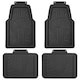 image 1 of Heavy Duty Rubber 4 PCS Car Mat Set Universal Mats Non Slip Cut To Fit Trim