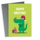 image 1 of Cute Christmas Card - Crocodile And Robin