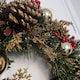 image 9 of 40cm Gold Dressed Christmas Wreath, Baubles, Pinecones and Berries