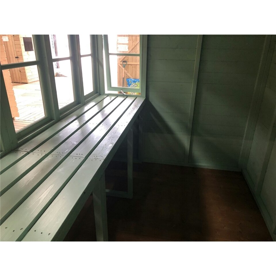image 1 of 10 x 10 (3.04m x 2.99m) - Premier Pent Wooden Summerhouse - Potting Shed - 2 Opening Windows - Single Side Door - 12mm T&G Walls - Floor - Roof