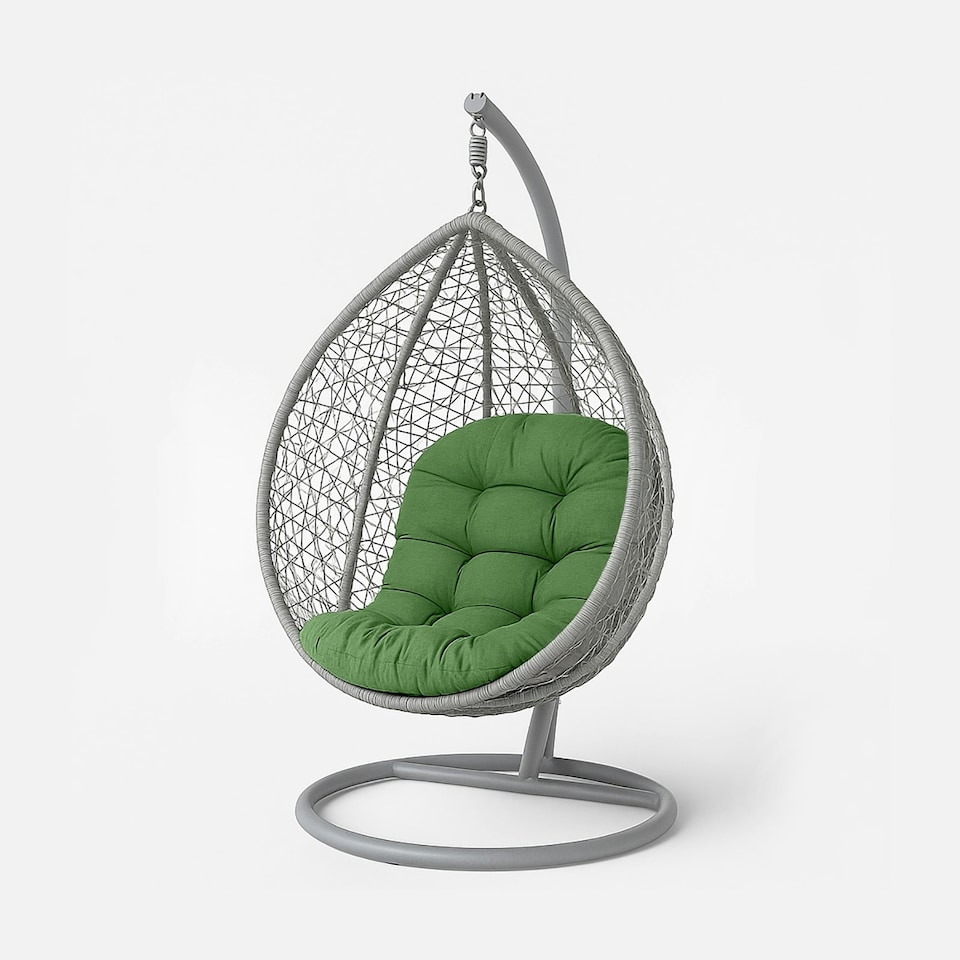 image 1 of Homescapes Olive Green Round Egg Chair Swing Cushion | Green