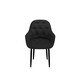 image 2 of Set Of 6 Anika Modern Velvet Dining Chair Padded Seat Metal Legs (Black) | Black | Black | One Size