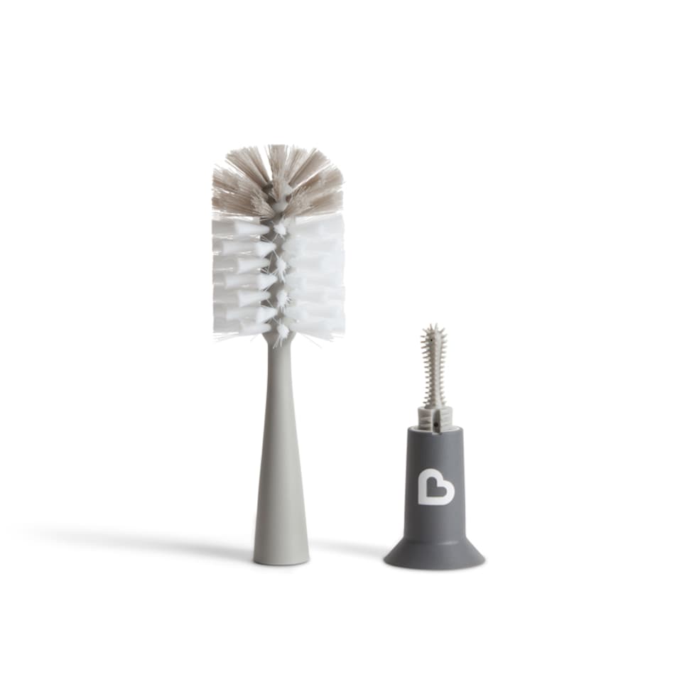 image 1 of Munchkin Bristle Bottle Brush Grey