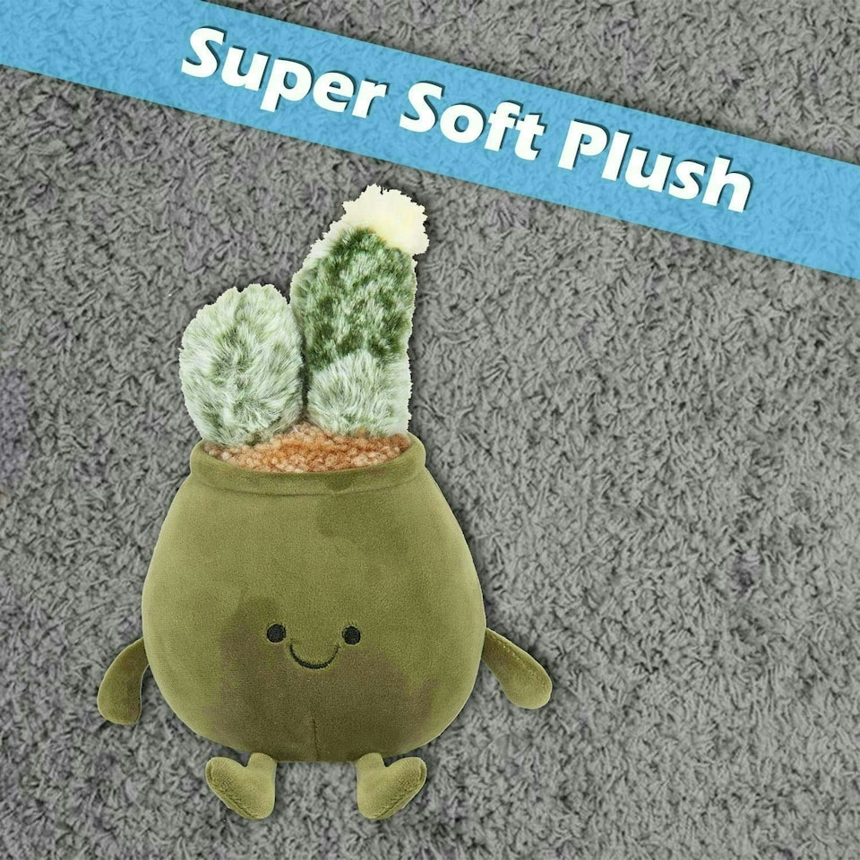image 1 of Potted Plants Soft Toy Cute Plushie Huggable Cuddly Stuffed Toy 20cm Green