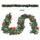 image 2 of Living and Home 2.8m LED Light Poinsettia Christmas Garland Decor - Blossom * snow