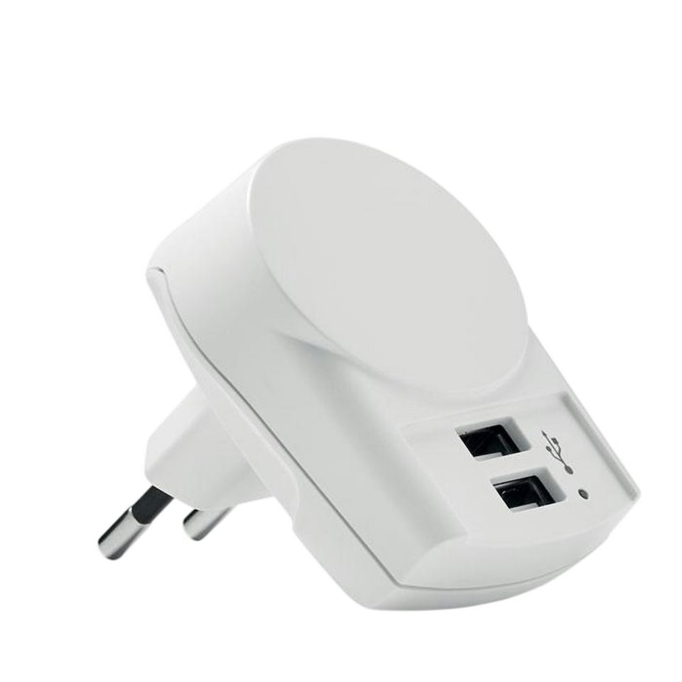 image 1 of MidOcean Skross USB Charger (EU Plug) - White - 6cm x 5cm x 6cm (UTMO1220)