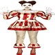 image 2 of Fancy Dress Adult Womens Red Stripe Clown Costume - L