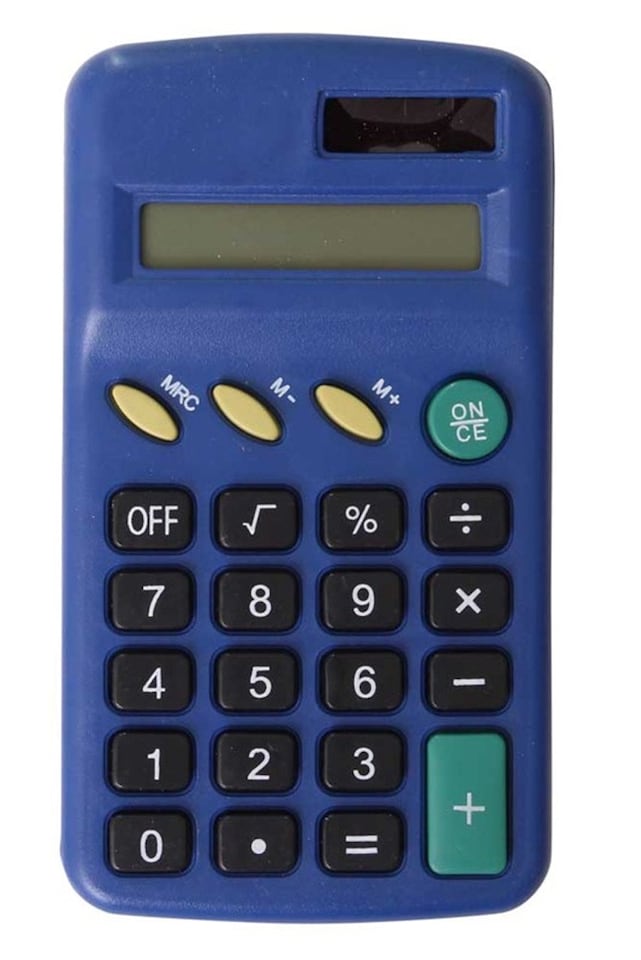 image 1 of Just Stationery Pocket Calculator - Assorted Colours