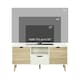 image 5 of HOMCOM TV Cabinet Entertainment Centre w/ Storage Cabinet and Drawer, Natural