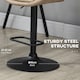 image 6 of HOMCOM Bar Stools Set of 2, Adjustable Bar Chairs 360 Degree Swivel, Khaki