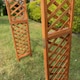 image 9 of Wooden Garden Arch with Square Top (Tan)