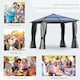 image 7 of Outsunny 3 x 3m Hardtop Gazebo Canopy with Polycarbonate Roof, Aluminium Frame, Permanent Pavilion Garden Gazebo with Netting and Curtains for Patio, Deck, Dark Grey