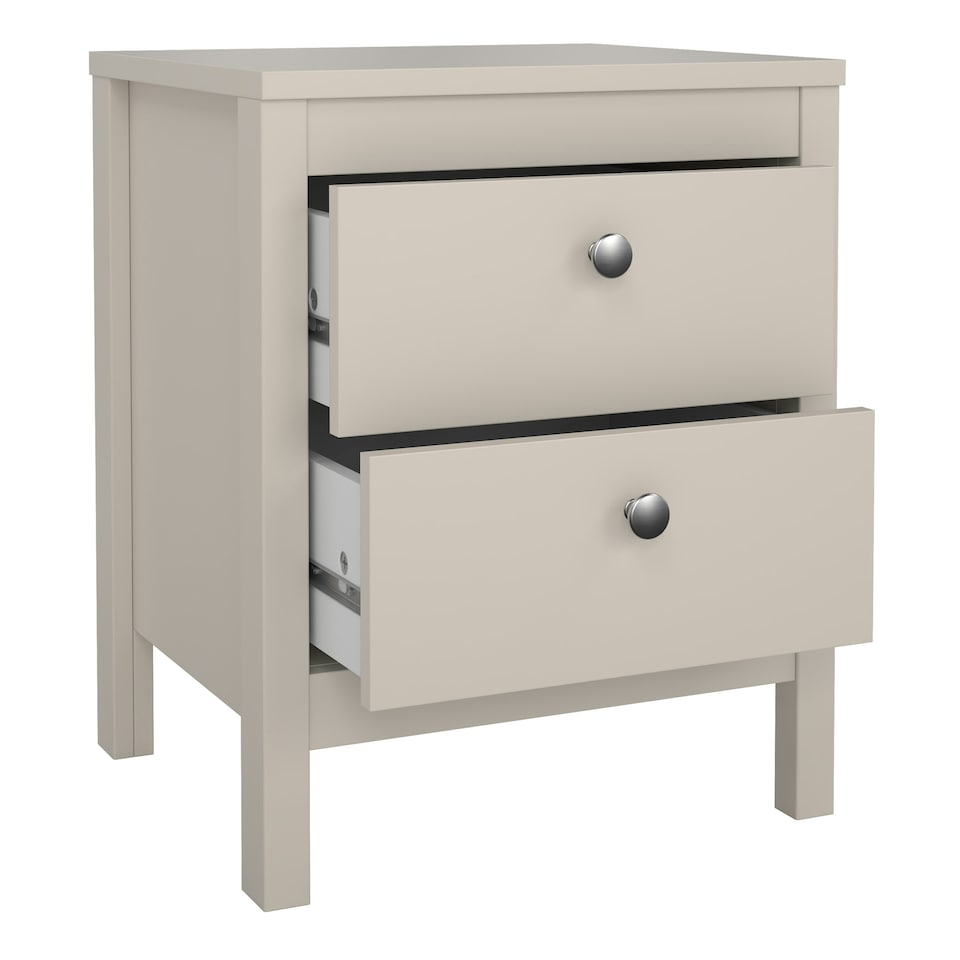 image 1 of Madrid Bedside Table 2 Drawers in Cashmere N/A