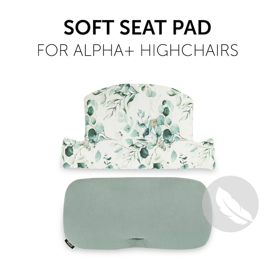 image 1 of Hauck Alpha Highchairpad Select - Jersey Leaves Mint