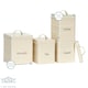 image 3 of Harbour Housewares 4 Piece Cream Vintage Metal Kitchen Canisters Set Utility Storage Utility Containers Storage Box Storage Container