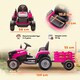 image 5 of AIYAPLAY Ride on Tractor with Trailer, 12V Electric Vehicle with Remote Control, Ride on Car for Kids with Music, Shifter, Start-Up Sound for Ages 3-8 Years | Pink