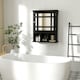 image 5 of COSTWAY Bathroom Wall Storage Cabinet Medicine Organizer Black Black