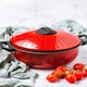 image 2 of KitchenCraft Pasta Pot Red Carbon Steel 4L