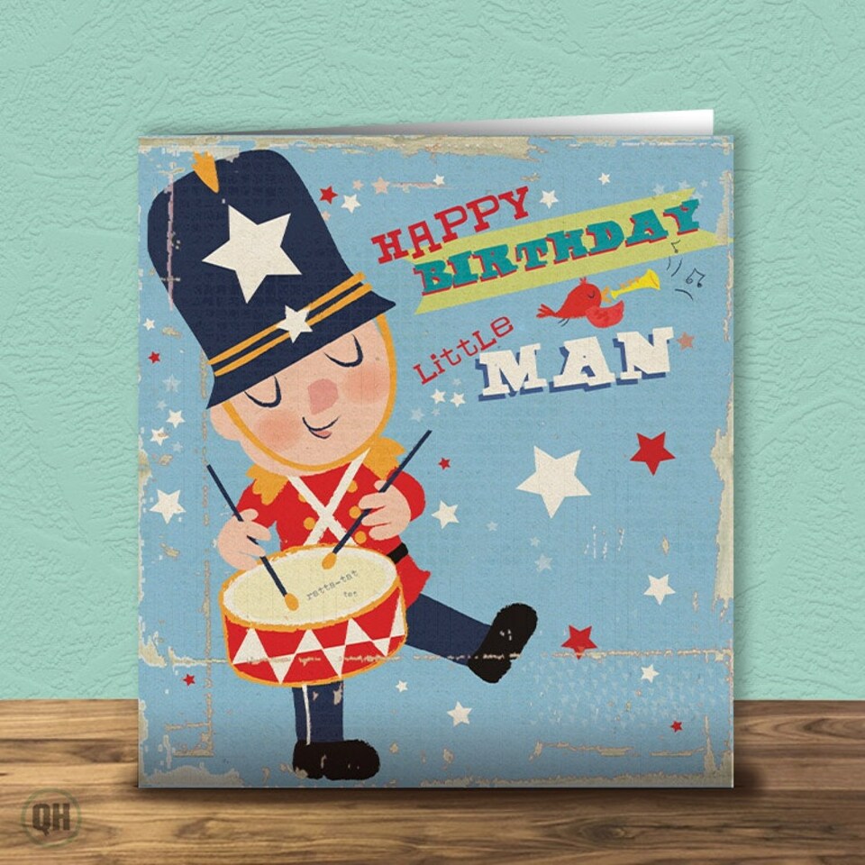 Happy Birthday Little Man Greetings Card