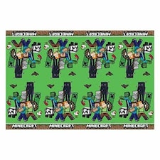 Minecraft Plastic Tablecover 1.8m x 1.2m | Green