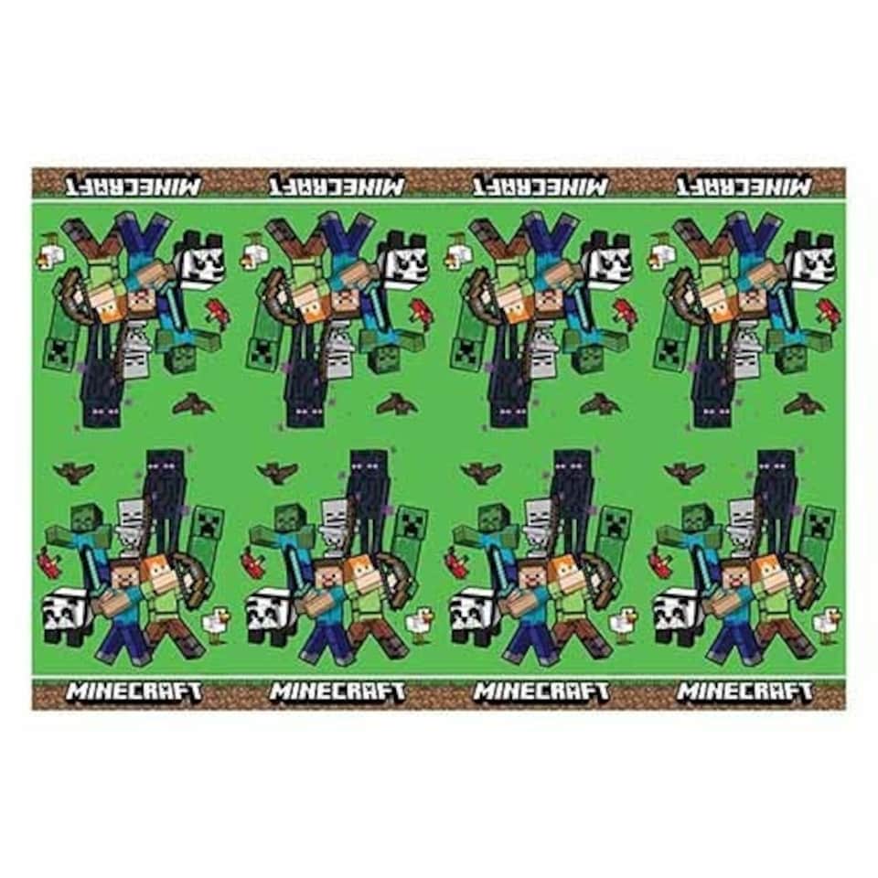 Minecraft Plastic Tablecover 1.8m x 1.2m | Green
