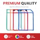 image 4 of Pack of 4 Assorted Coloured Edge Clear Dry Erase Write and Wipe Reusable Sleeve Pockets