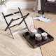 image 4 of Folding Butlers Side Table Portable Wooden Food Serving Tray | Black