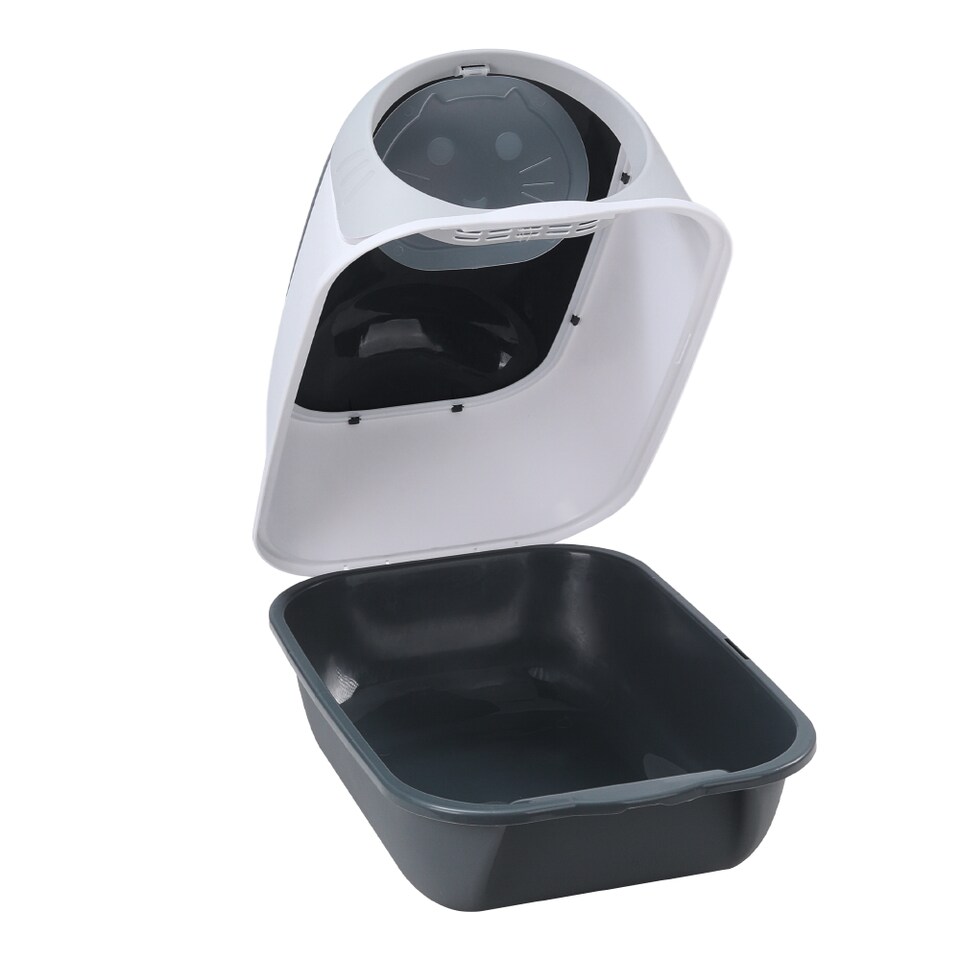 image 1 of Living and Home Cat Toilet Detachable Cat Litter Box | Grey