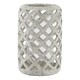 image 2 of Hill Interiors Stone Effect Hurricane Lantern - Grey - 32cm x 20cm x 20cm