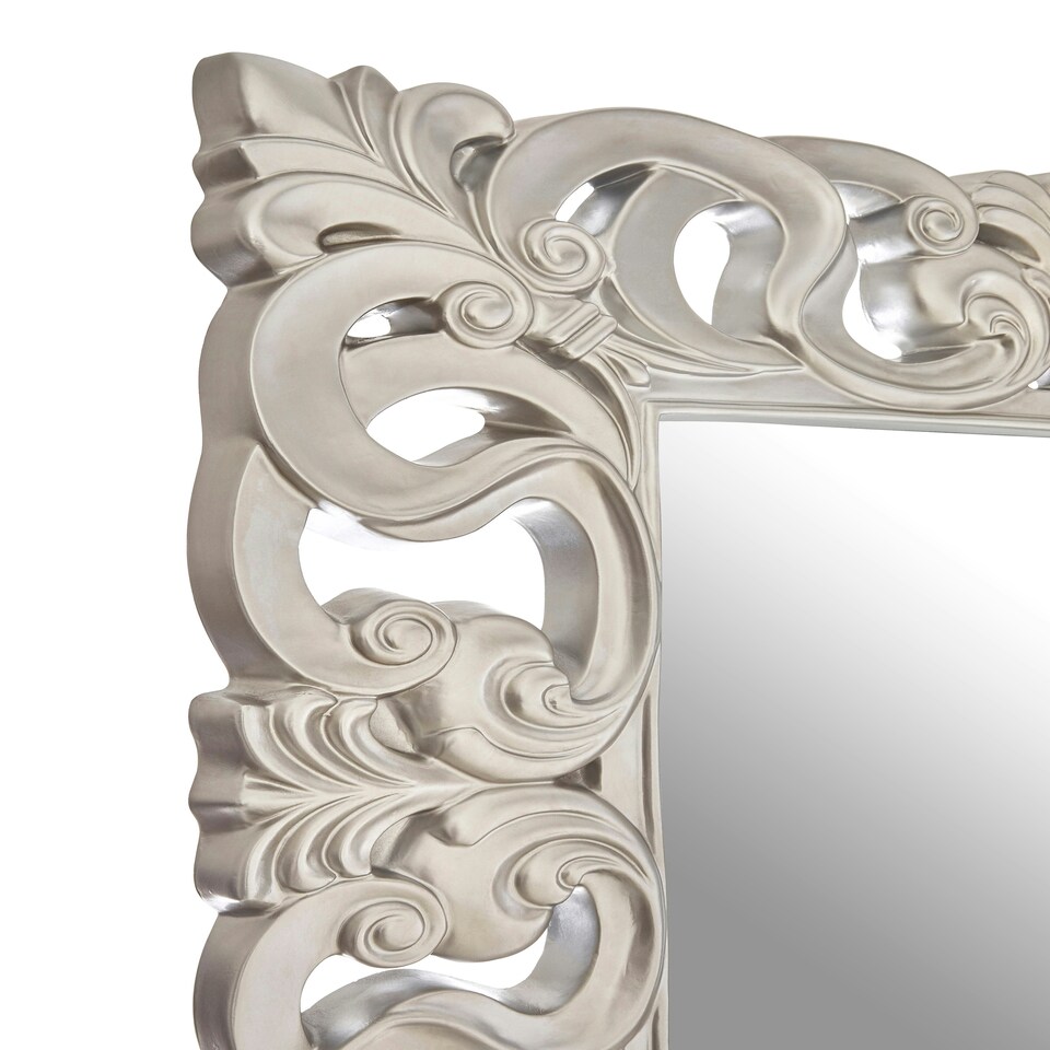 image 1 of Interiors by Premier Rectangular Wall Mirror with Silver Finish Silver