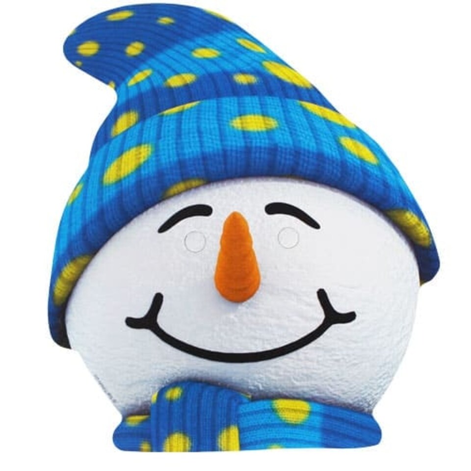 Christmas Snowman Cardboard Face Mask