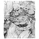 image 1 of Batman Sketch Blanket - Multicoloured - One Size