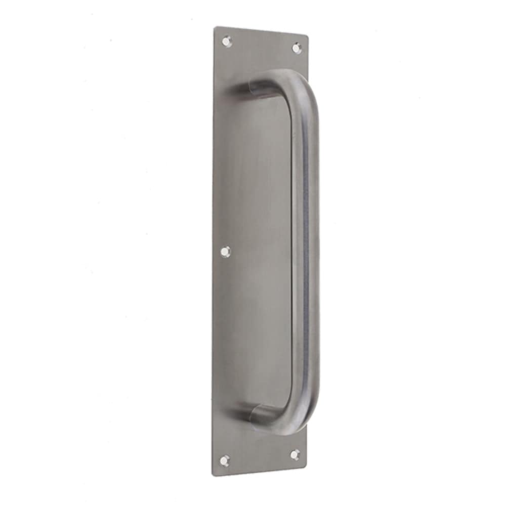 Premium Satin Stainless Steel Pull Handle with Plate - 225x19mm Size - Door Handle