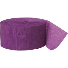 Unique Party Crepe Paper Streamers - Purple - One Size