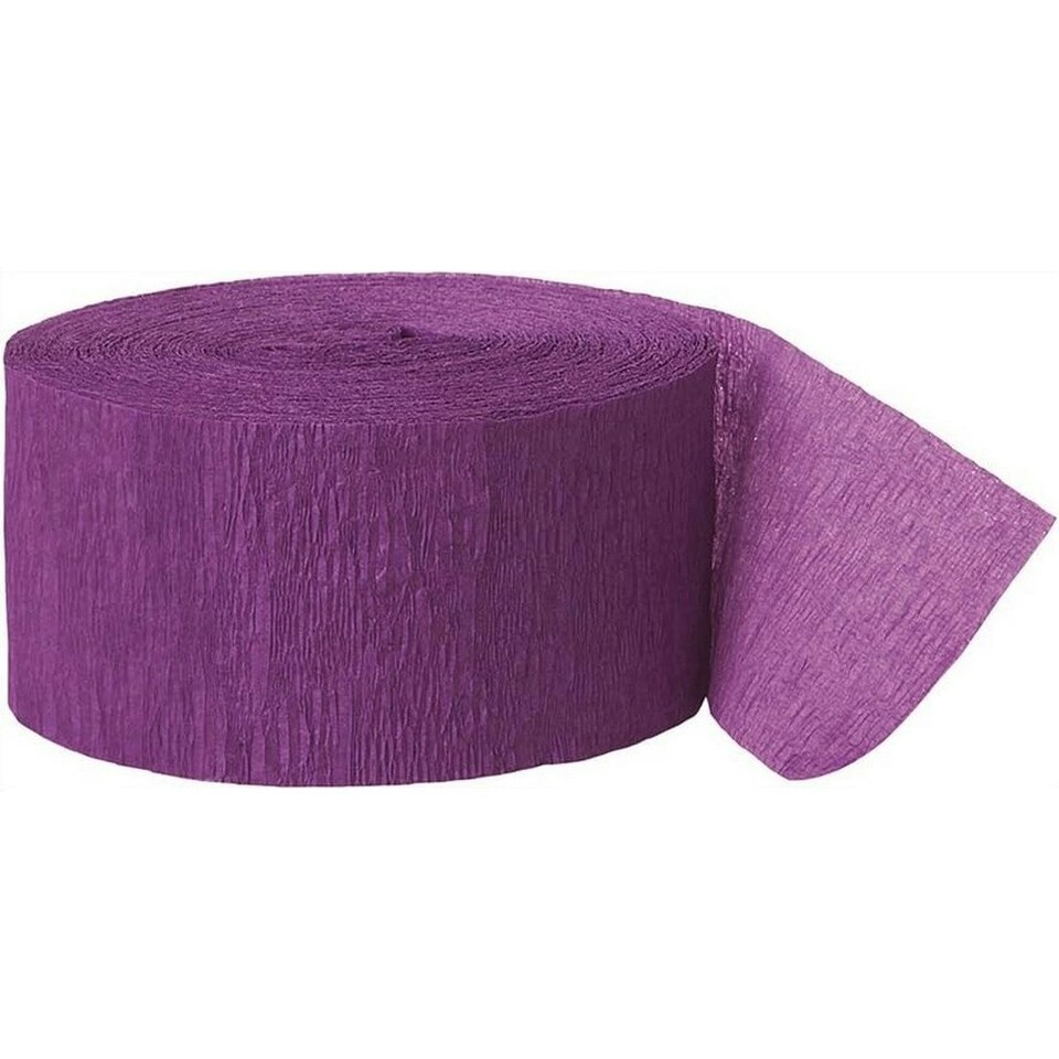 Unique Party Crepe Paper Streamers - Purple - One Size