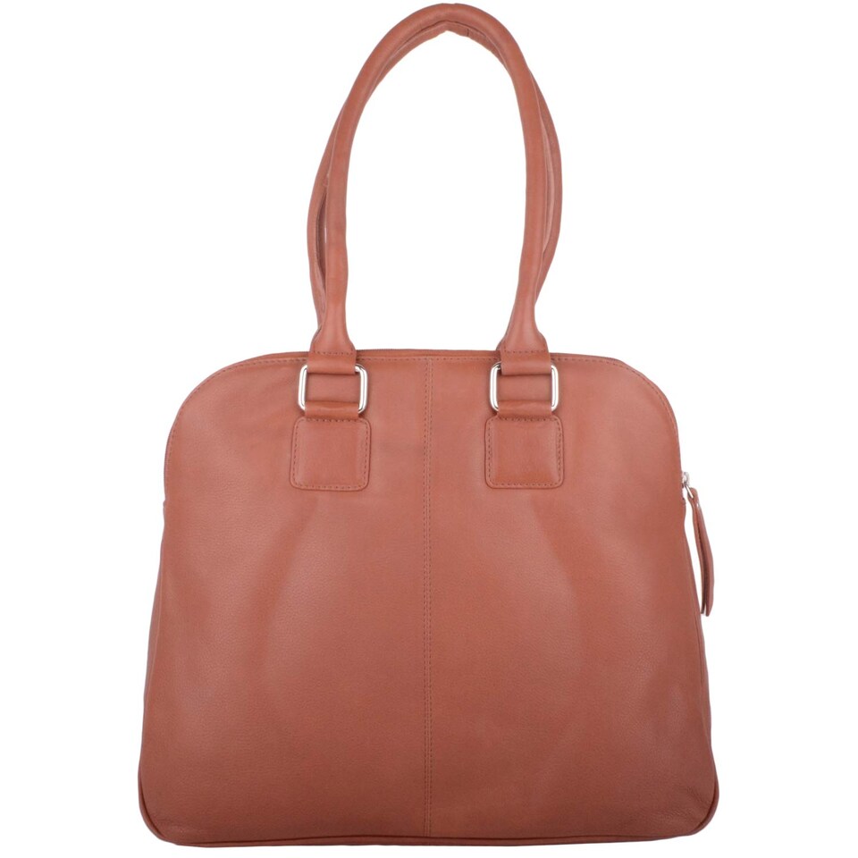 image 1 of London Leathergoods Womens Large Premium Soft Leather Travel / Work Hand Bag / Shoulder Bag | Brown | Tan