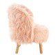 image 4 of Premier Kids Pink Faux Fur Chair, Backrest Indoor Accent Chair, Easy to Clean Small Lounge Chair