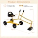 image 2 of COSTWAY Kids Outdoor Construction Excavator Sand Yellow