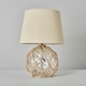 image 4 of BHS Lucy Buoy Style Glass Table Lamp, Clear