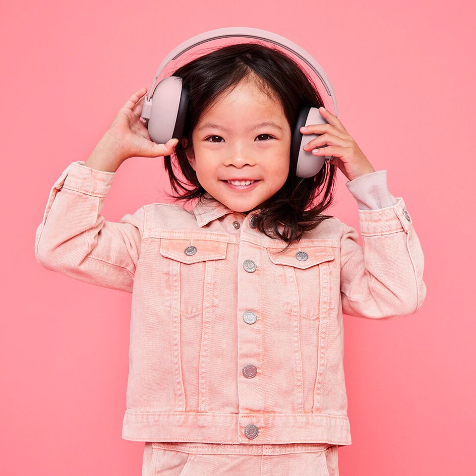 image 1 of Kreafunk Hush Kids Protective Earmuffs - Dusty Rose