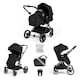 image 1 of Atom 2-in-1 Pushchair – Birth to 22kg (Approx. 4 Years), Lightweight, Compact Fold, Convertible Lie-Flat Seat, Parent & World Facing & More (Black)